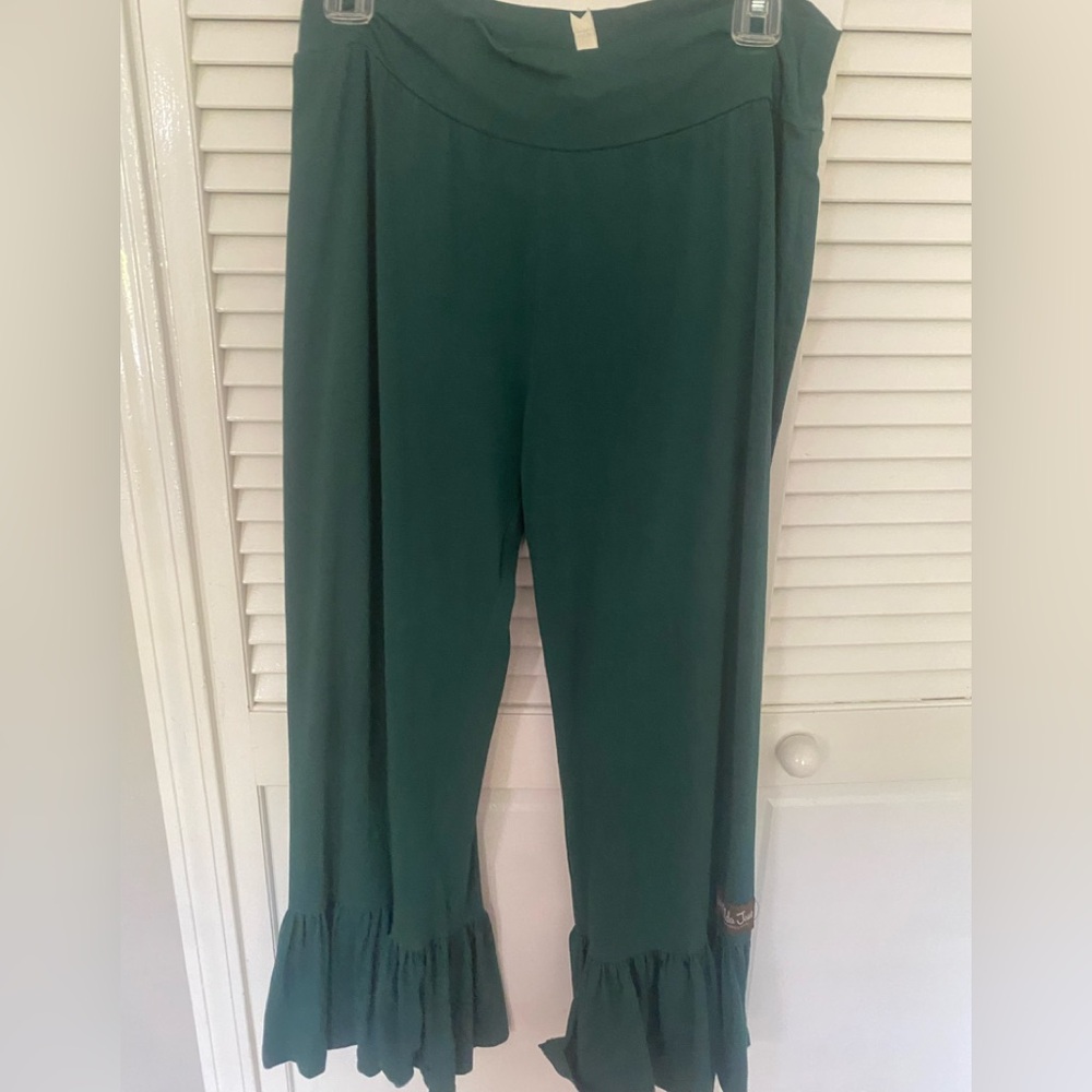 Matilda Jane Teal Pants with Ruffle Detail